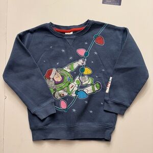 Kids Navy Buzz Lightyear Christmas Sweatshirt